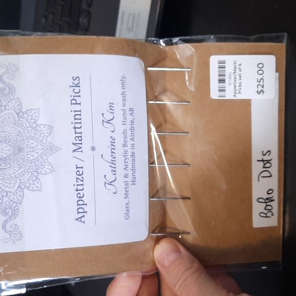 Appetizer pics🍢🍸🍡hand beaded. Boho Dots. - Picture 3 of 3